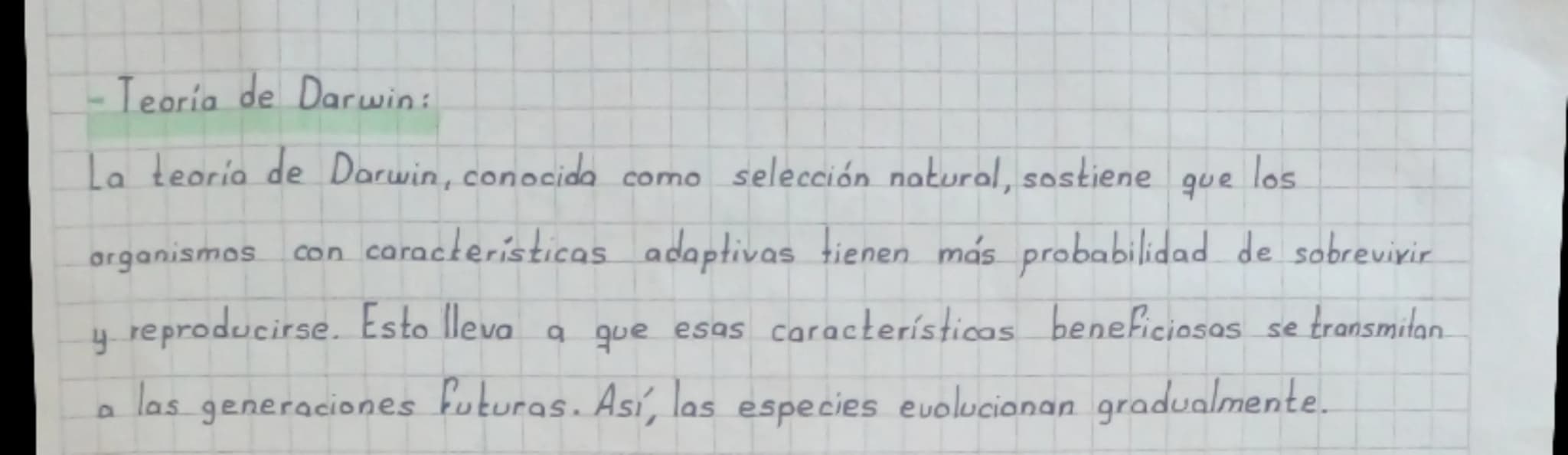 # Evolución
-La evolución es el proceso mediante el cual las especies cambian
y se adaptan a su entorno a lo largo del tiempo.
-Teoría de la