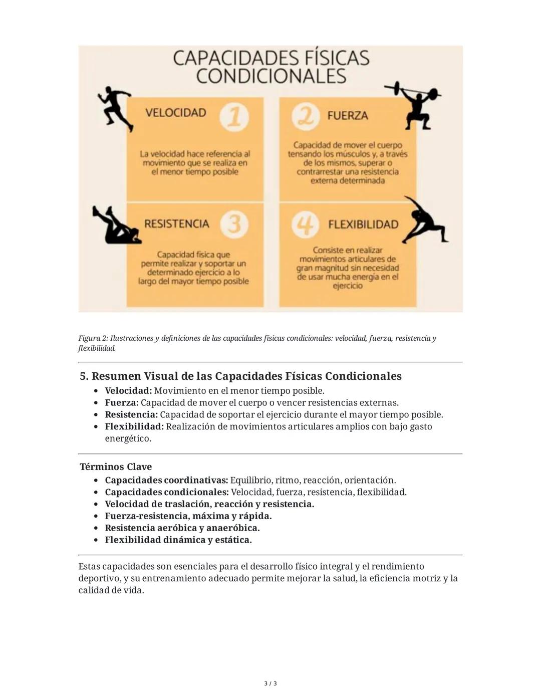 --- OCR Start ---
Capacidades Físicas
1. Introducción a las Capacidades Físicas
Las capacidades físicas se dividen en dos grandes grupos: co