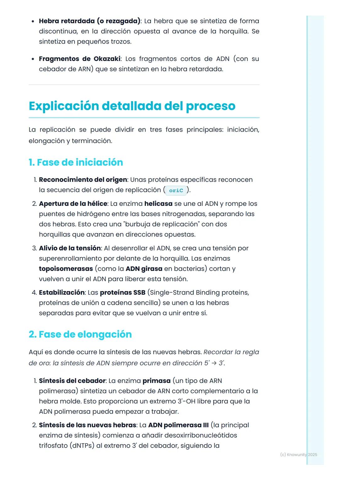 # Replicación del ADN

## Introducción a la replicación del ADN

La replicación del ADN es el proceso por el cual una molécula de ADN
se dup