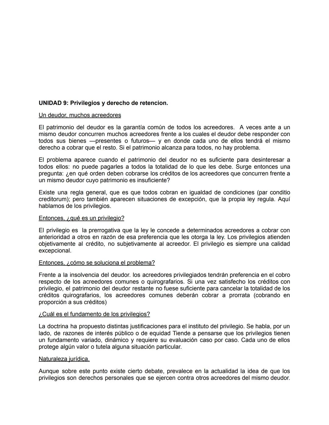 # UNIDAD 1:

Art. 724.-Definición. La obligación es una relación jurídica en virtud de la cual el acreedor tiene
el derecho a exigir del deu