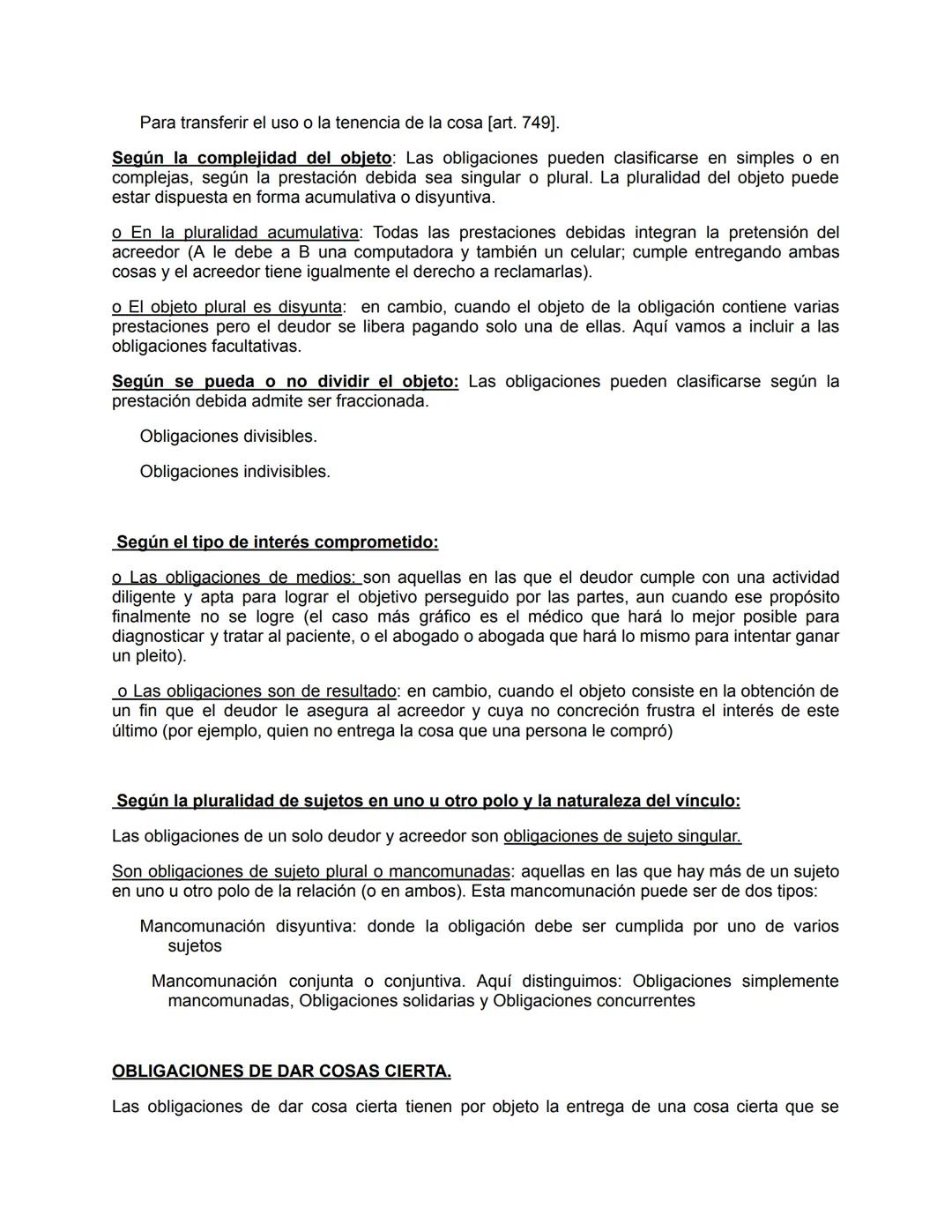 # UNIDAD 1:

Art. 724.-Definición. La obligación es una relación jurídica en virtud de la cual el acreedor tiene
el derecho a exigir del deu
