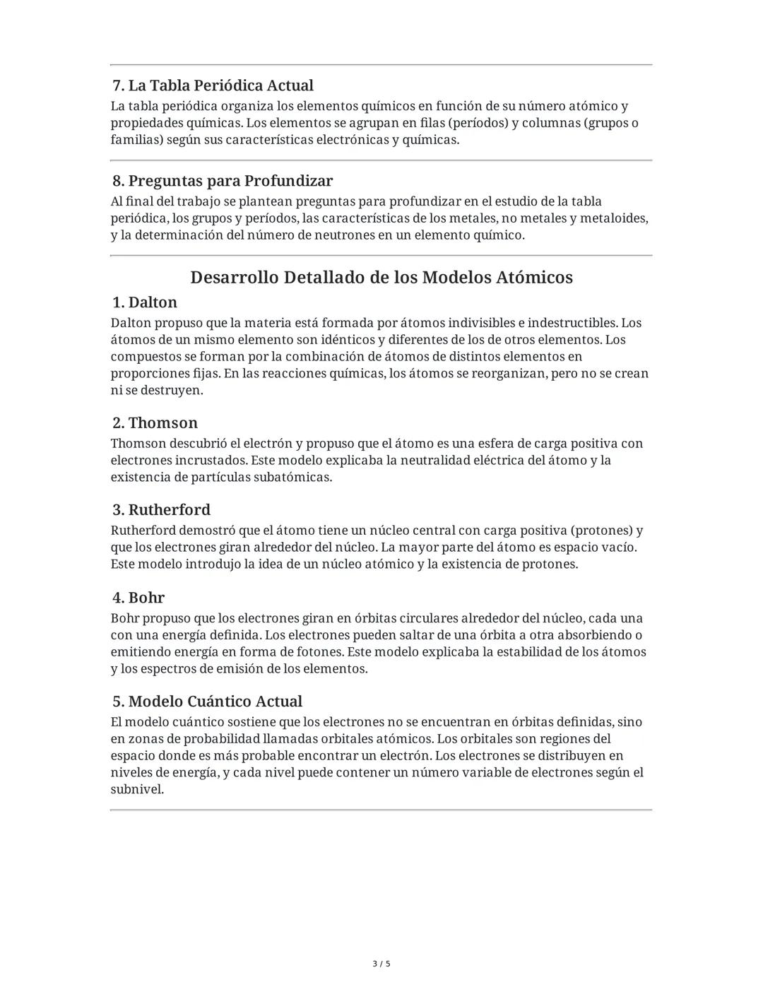 Resumen Extendido: Trabajo Práctico "Modelos Atómicos"
Introducción
El trabajo práctico presentado aborda el desarrollo histórico y conceptu