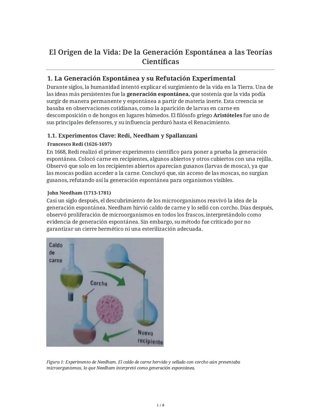 Origen de la Vida: Teorías Científicas