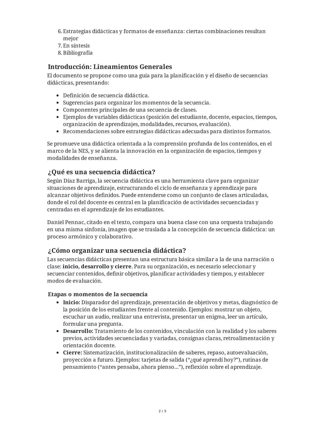 Modos de organizar las clases: las secuencias didácticas
Presentación y Contexto Normativo
El documento "Modos de organizar las clases: las 