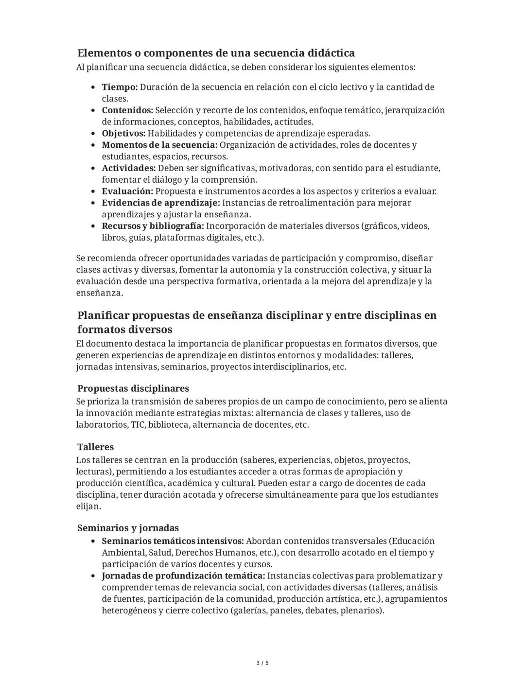 Modos de organizar las clases: las secuencias didácticas
Presentación y Contexto Normativo
El documento "Modos de organizar las clases: las 