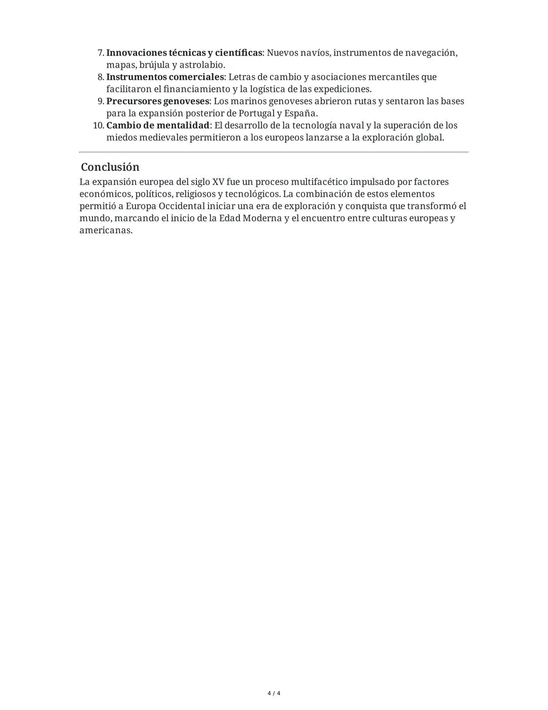 La expansión de una Europa en crecimiento
Introducción
Durante el siglo XV, Europa experimentó una profunda transformación económica, social