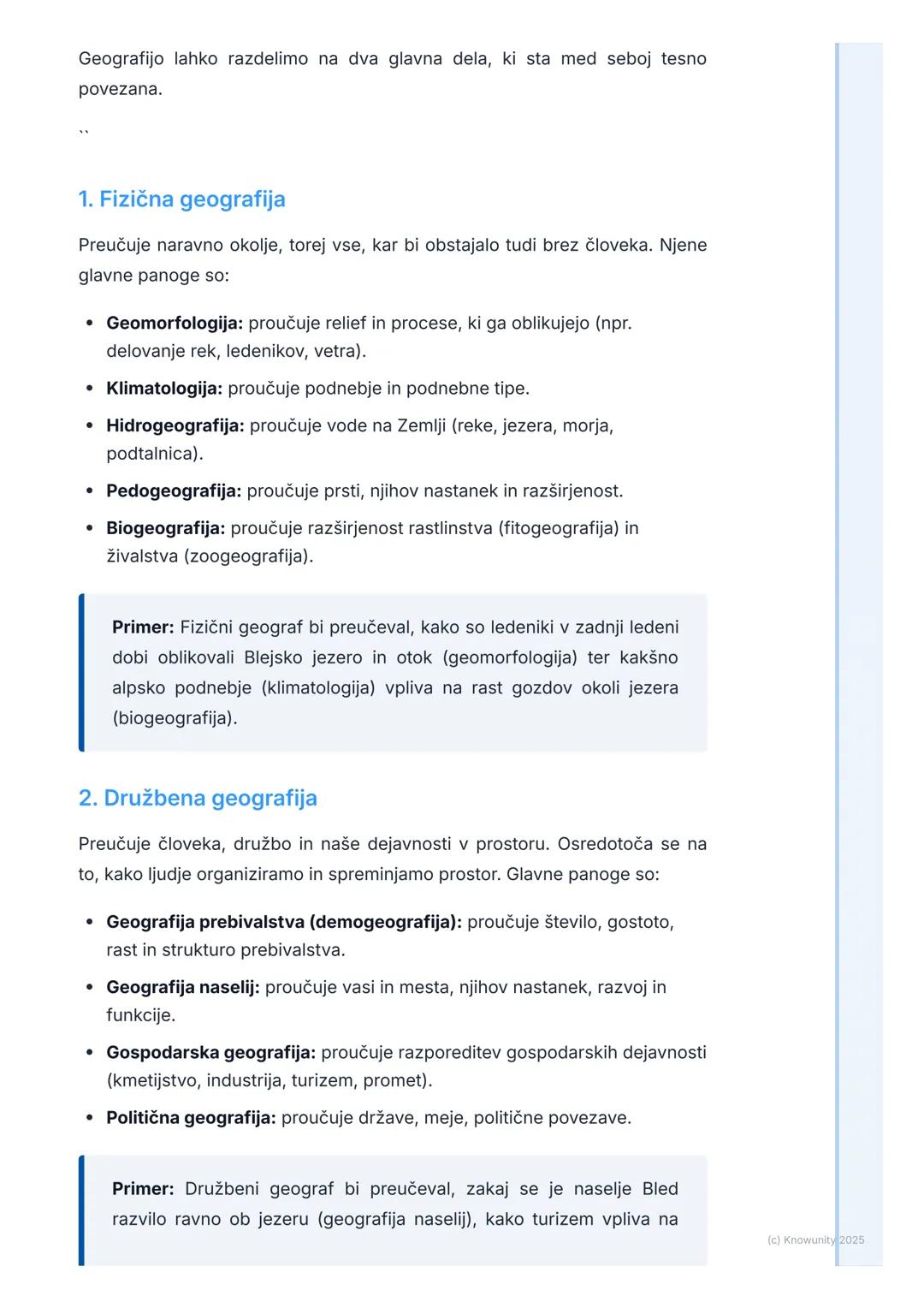 # Kaj je geografija?

Kaj je geografija?

Geografija je veda, ki preučuje Zemljino površje. Ampak to ni samo
opisovanje, kje so kakšne gore 