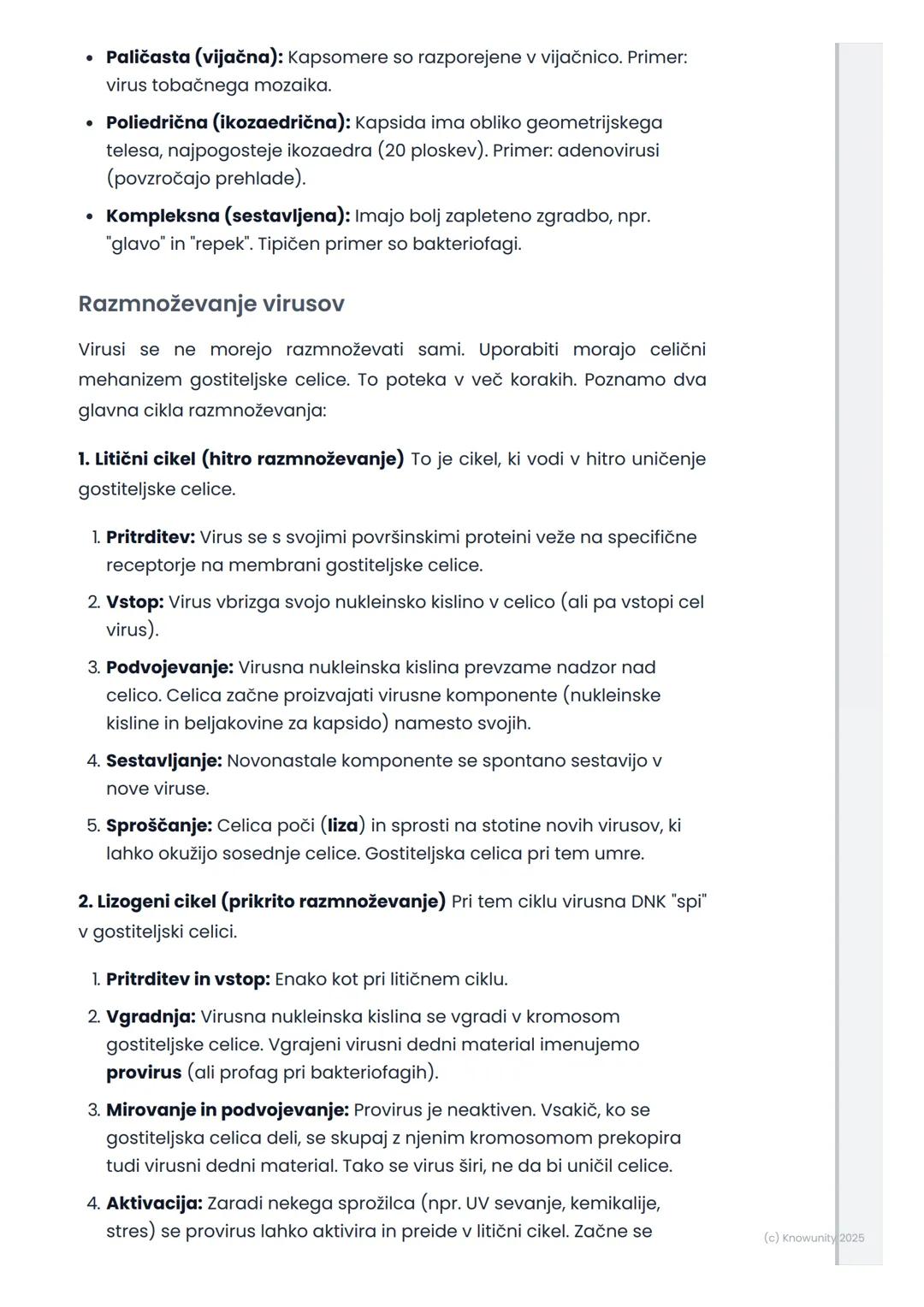 # Virusi – zgradba in pomen

Kaj so virusi?

Virusi so zelo majhni delci, manjši od bakterij. Niso celice, zato jih ne
uvrščamo med živa bit