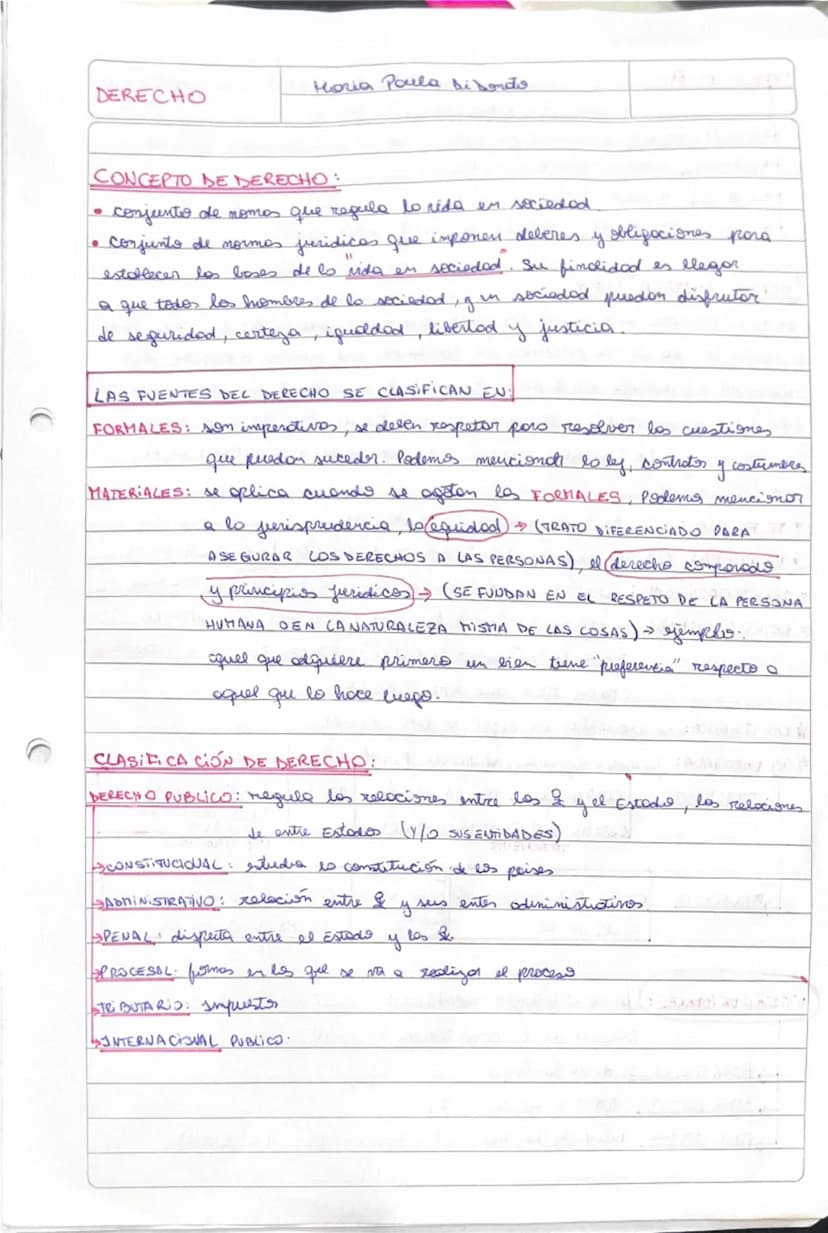DERECHO
Moria Paula si bondo
•
CONCEPTO DE DERECHO:
conjunto de nomos que regula to rida en socieded
• Conjunto de normos juridicos que impo