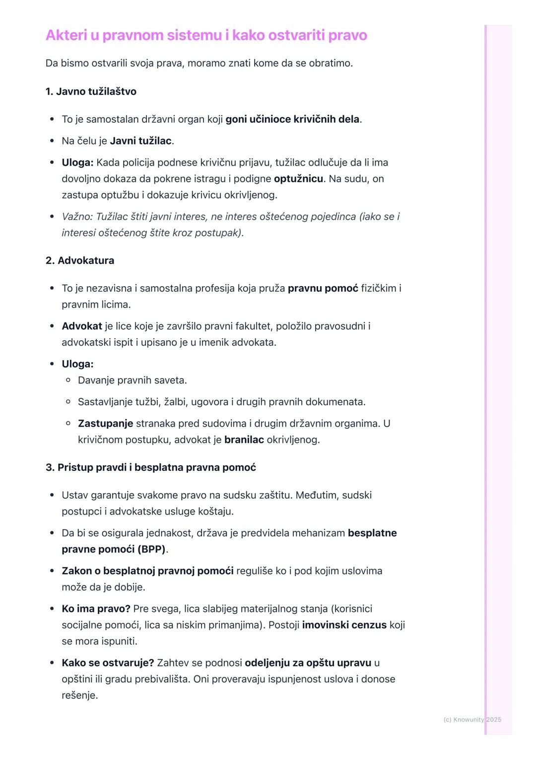 # Pravni sistem Srbije i pristup
pravdi

Uvod u pravni sistem i pristup pravdi

Pravni sistem jedne države predstavlja skup svih pravnih nor