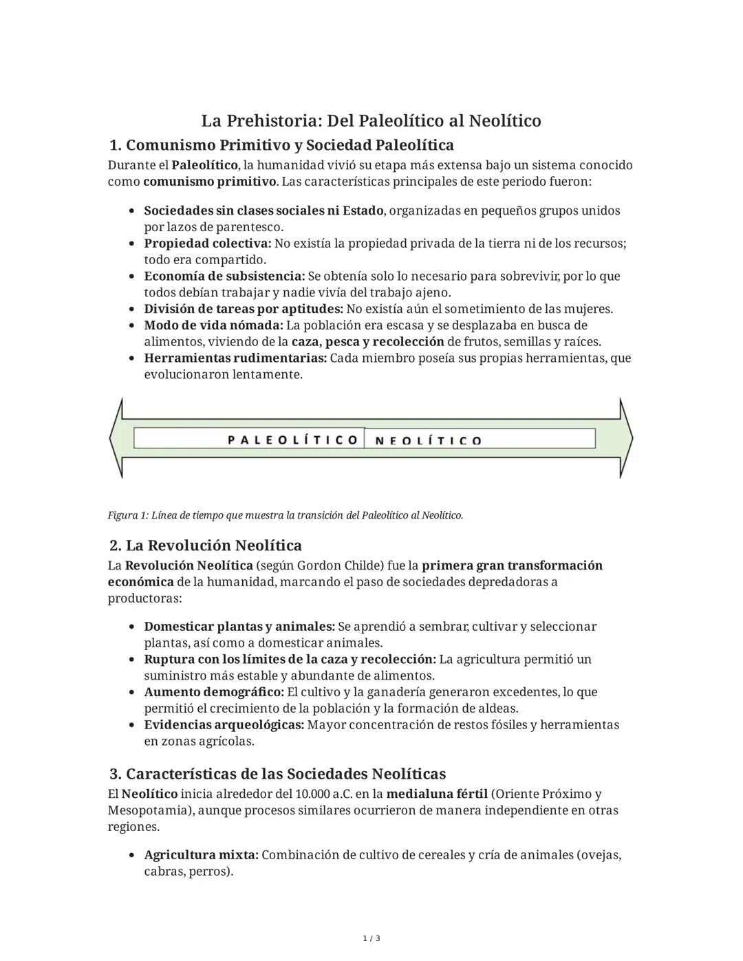 Paleolítico y Neolítico