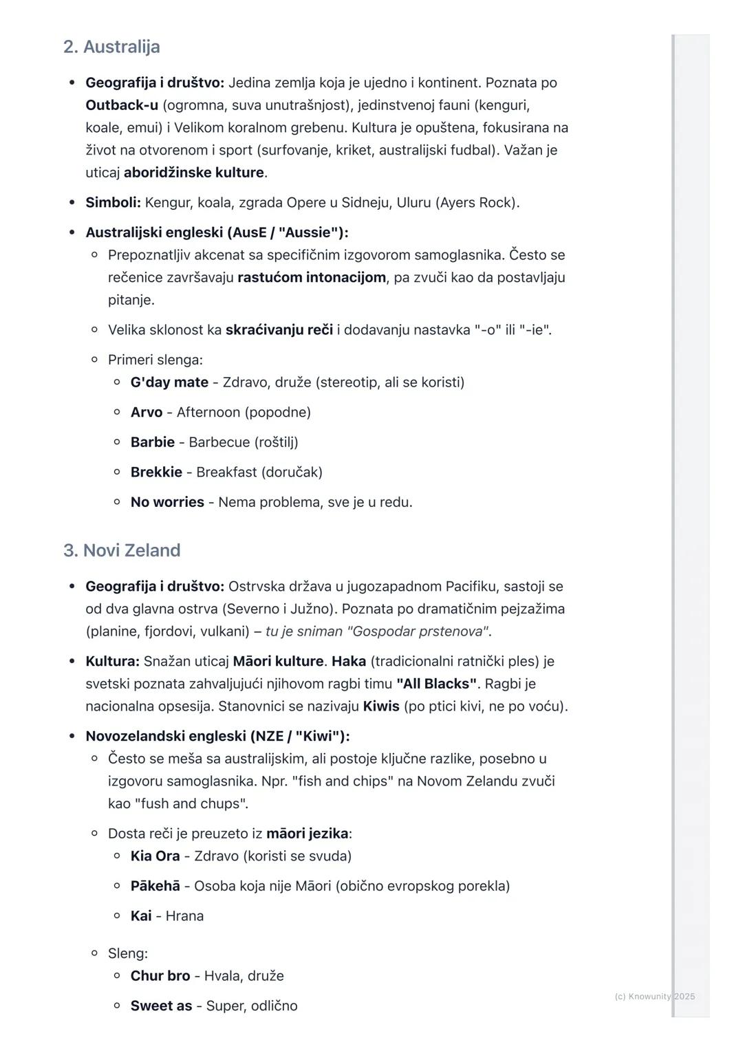 # Ostale zemlje engleskog
govornog područja

Uvodni pregled

Pored Velike Britanije i SAD, engleski je zvanični ili dominantan jezik u još
n