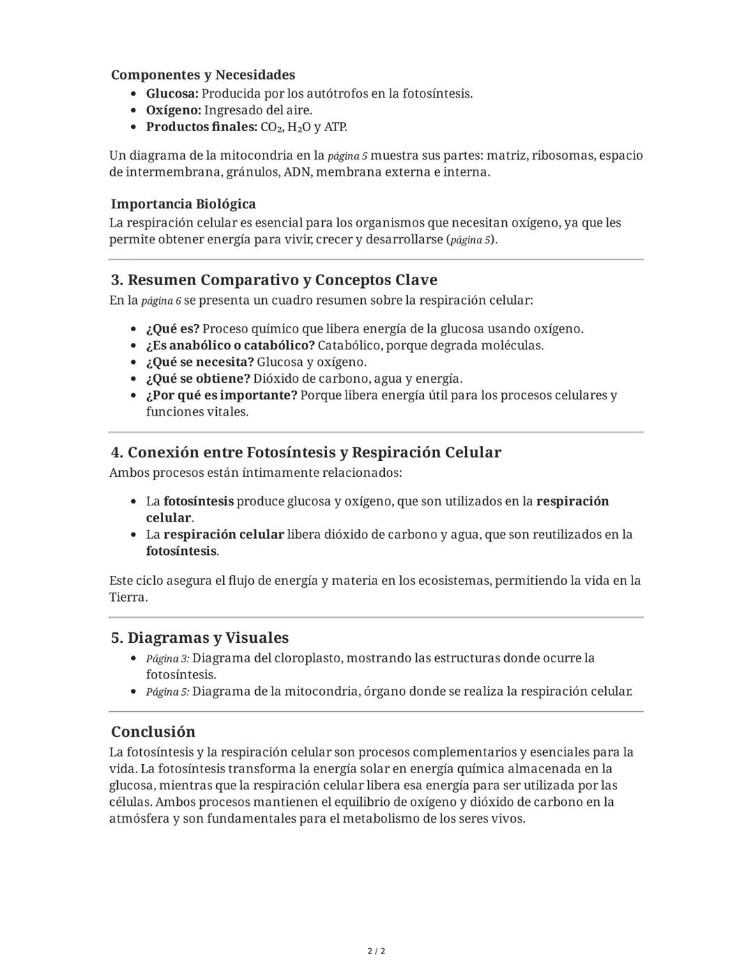 Resumen de los Apuntes: Fotosíntesis y Respiración Celular
1. Fotosíntesis
Definición y Proceso General
La fotosíntesis es un proceso biológ