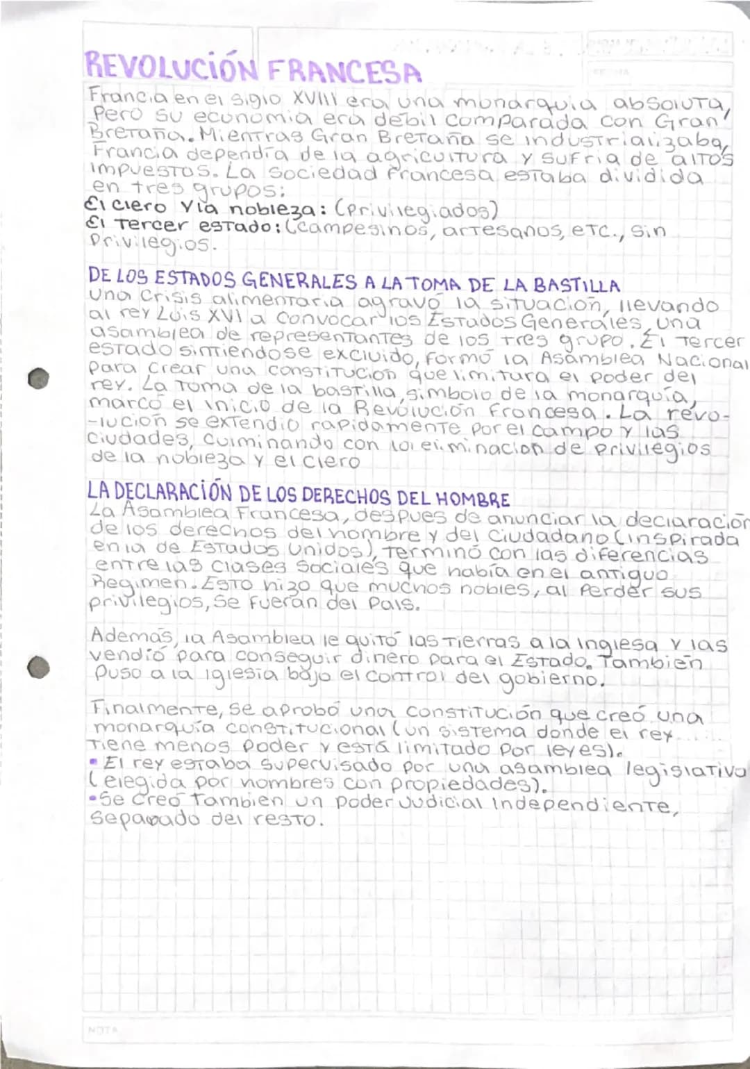4
REVOLUCIÓN FRANCESA
Francia en el siglo XVIII era una monarquia absoluta,
Pero su economia era debil Comparada con Gran'
Всетапа. Mientras