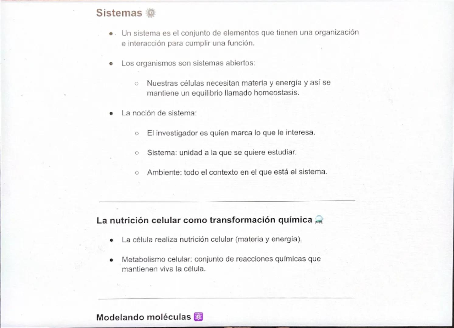 Sistemas

•. Un sistema es el conjunto de elementos que tienen una organización
e interacción para cumplir una función.

Los organismos son 