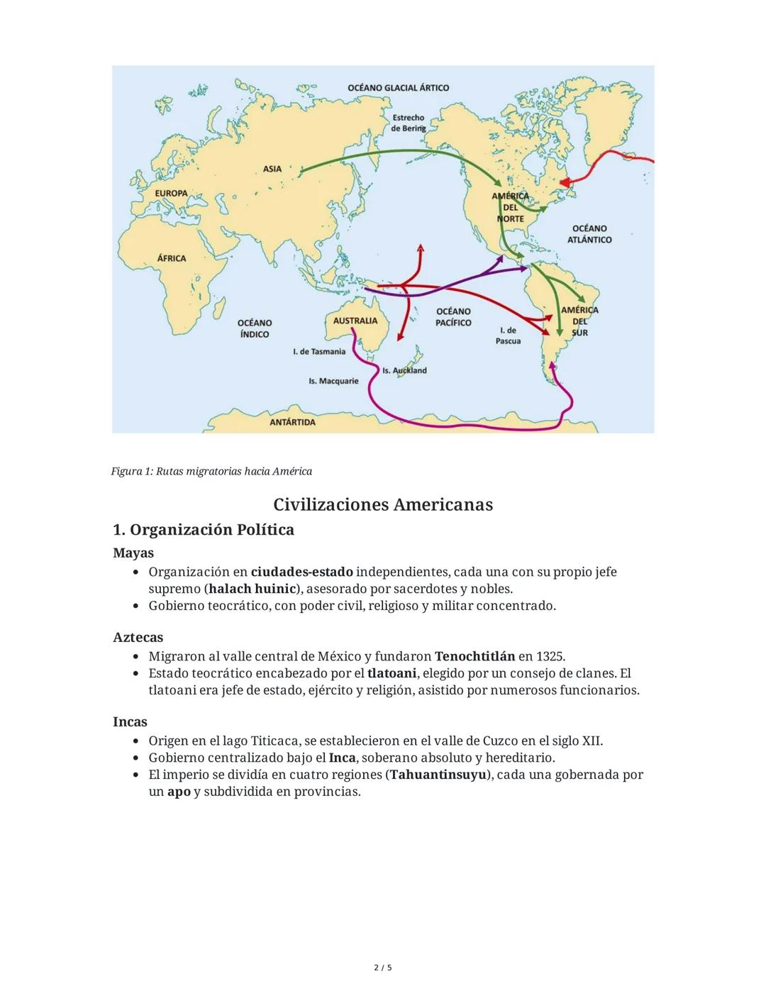 Teorías del Poblamiento de América
El origen del hombre americano ha sido objeto de debate, con dos grandes grupos de
teorías: autóctonas (o