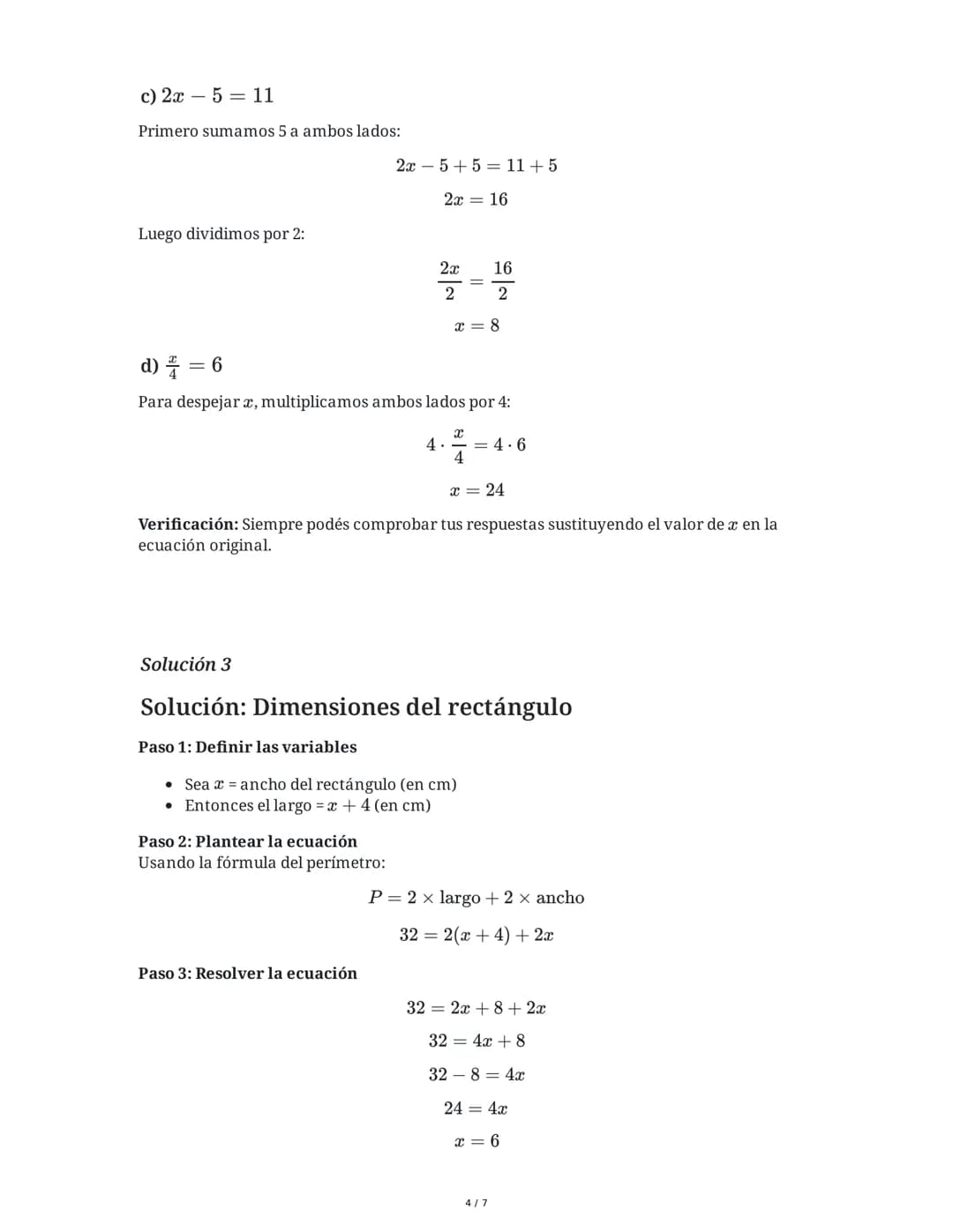 29 May 2025
Resolución de Ecuaciones Algebraicas
Tarea 1
Resuelve las siguientes ecuaciones lineales simples:
a) x + 7 = 15
b) 3x = 21
c) 2x