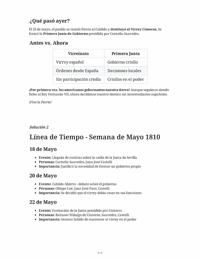 29 May 2025
Revolución de Mayo: Historia Argentina
Tarea 1
Análisis de causas y consecuencias de la Revolución de Mayo
Imaginate que eres un