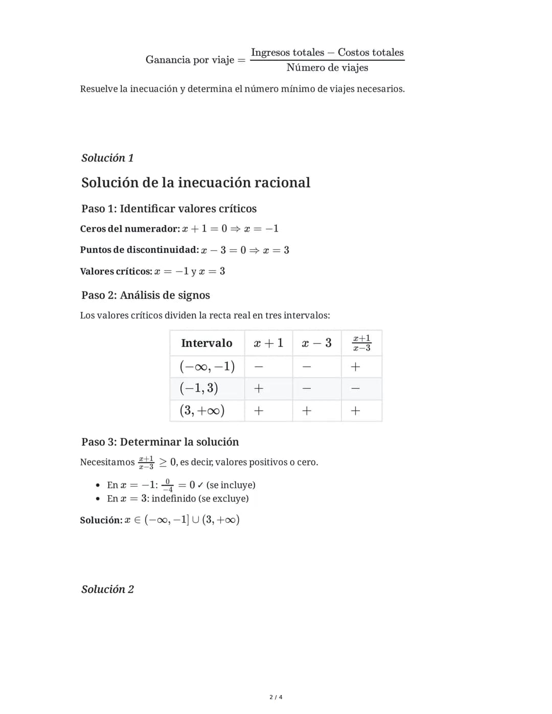 # Inecuaciones Racionales y Rectas Numéricas

3 June 2025

## Tarea 1

Resuelve la siguiente inecuación racional utilizando el método de aná