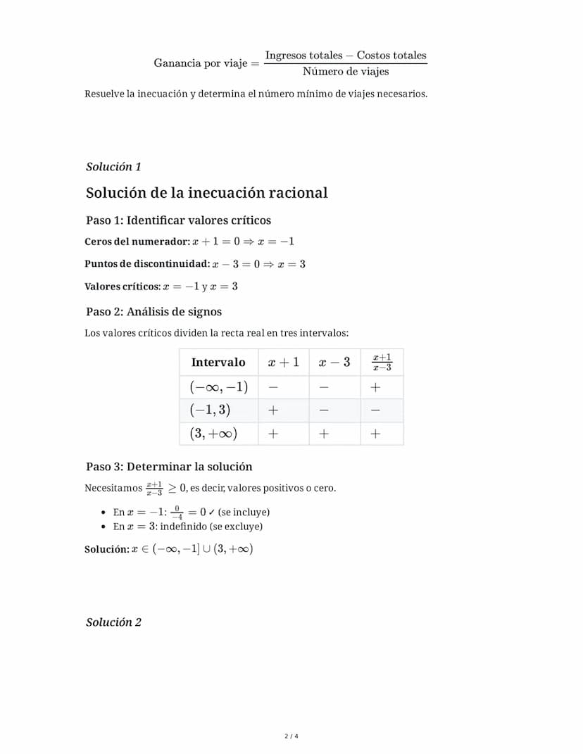 # Inecuaciones Racionales y Rectas Numéricas

3 June 2025

## Tarea 1

Resuelve la siguiente inecuación racional utilizando el método de aná