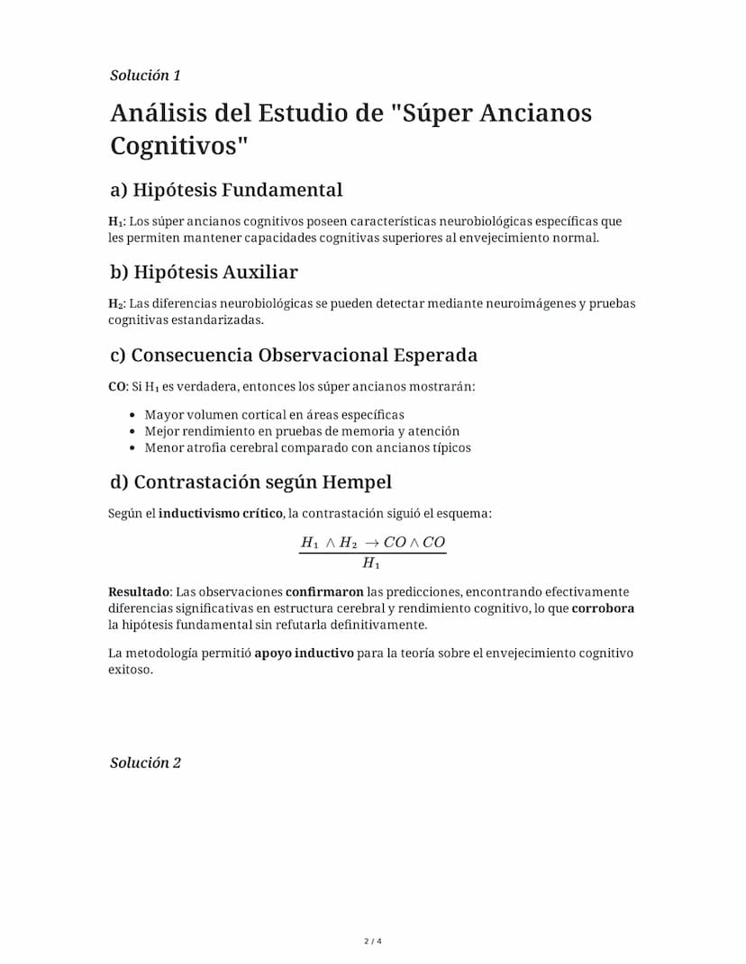 29 May 2025
Introducción al Pensamiento Científico
Tarea 1
Analiza el caso de investigación sobre "súper ancianos cognitivos" presentado en 