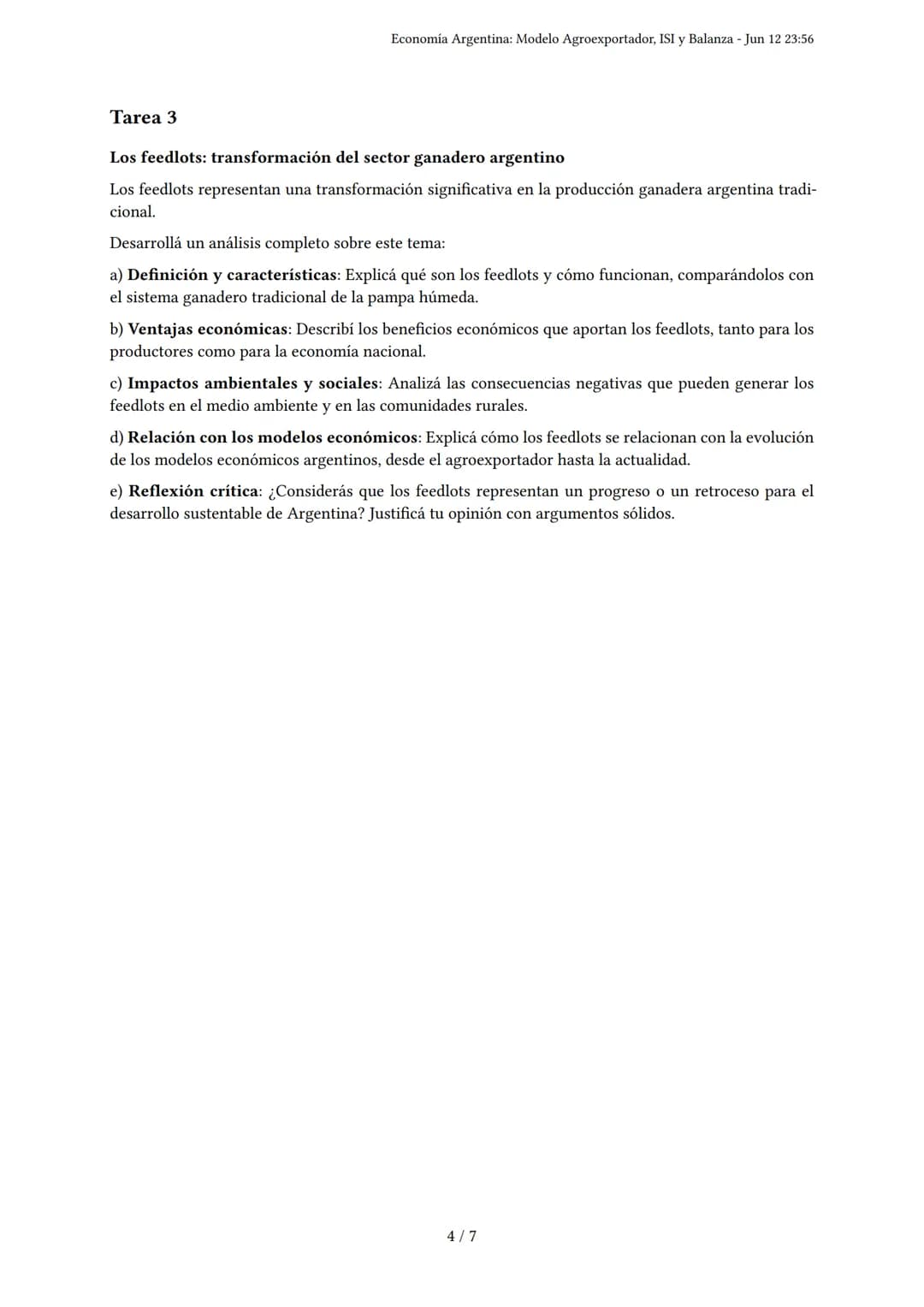 Economía Argentina: Modelo Agroexportador, ISI y Bal-
anza
Generado por Juana - Jun 12 23:56
Descripción: Evalúa el modelo agroexportador, I