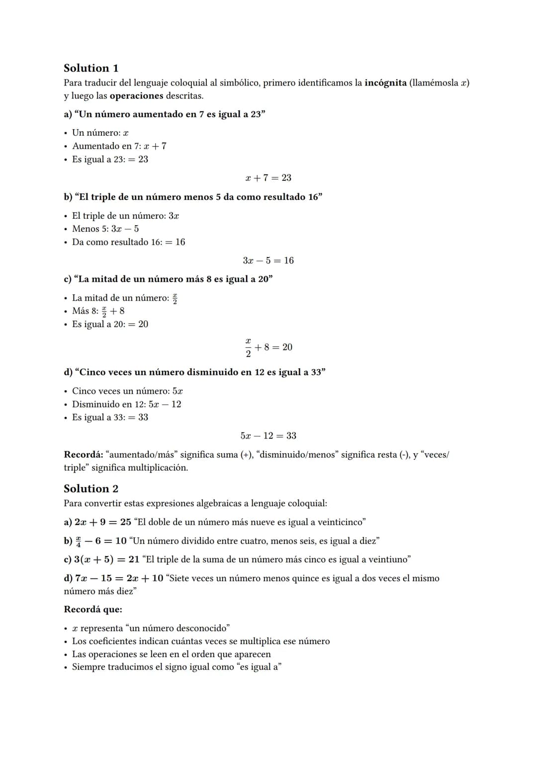 Lenguaje Coloquial, Simbólico y Ecuaciones Enteras
Mock Exam Generated by Santino Diaz - Jun 12 02:51
Description:
Transformación de lenguaj