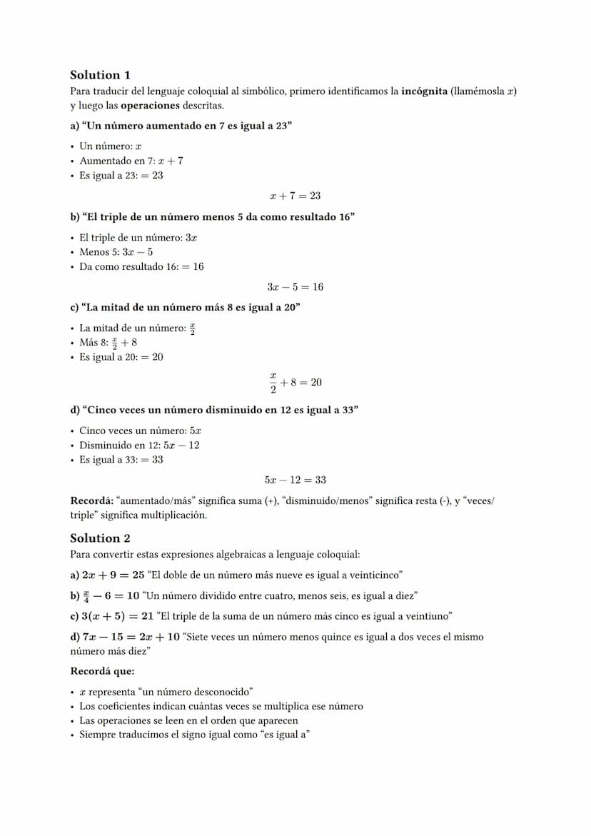 Lenguaje Coloquial, Simbólico y Ecuaciones Enteras
Mock Exam Generated by Santino Diaz - Jun 12 02:51
Description:
Transformación de lenguaj