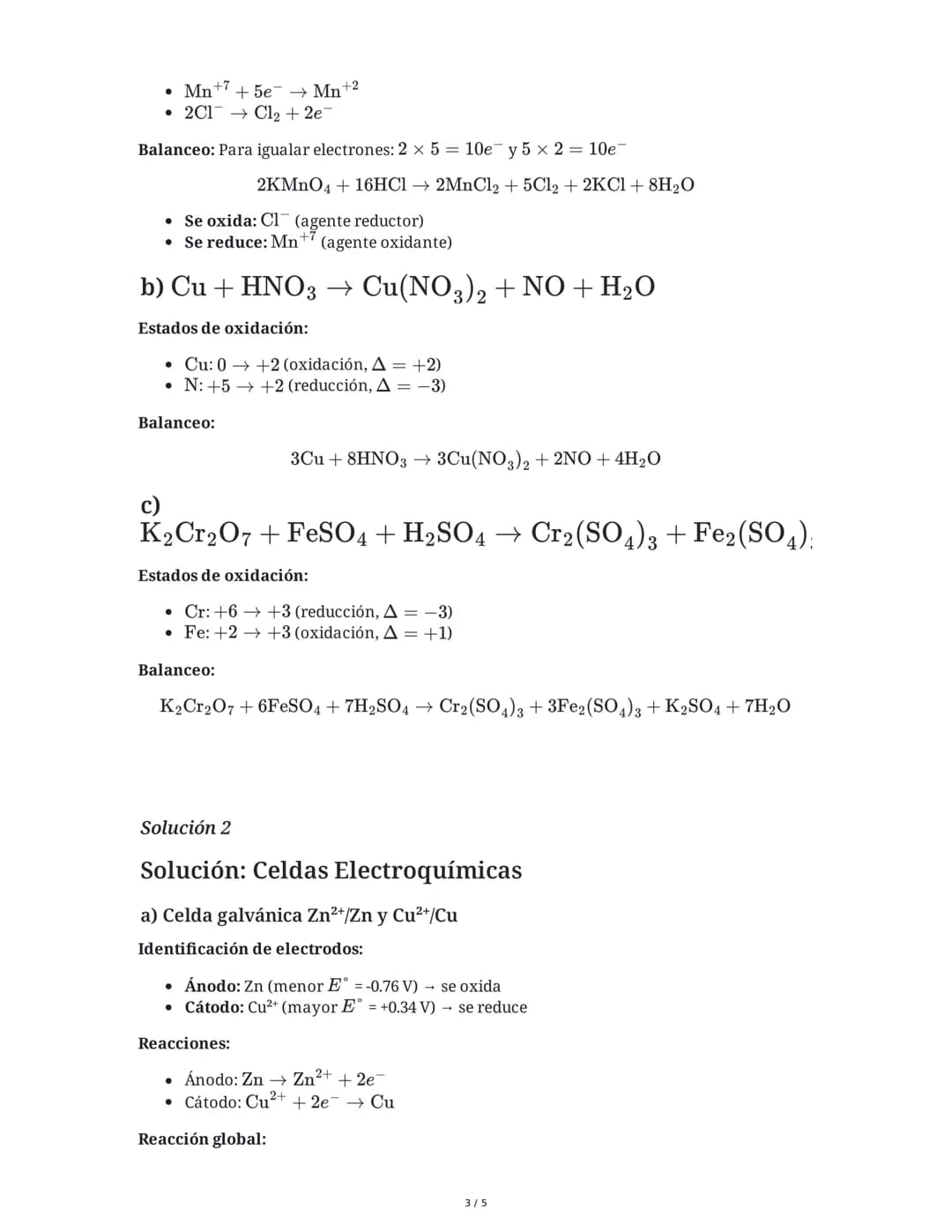 Reacciones Redox y Electroquímica
31 May 2025
Tarea 1
Balanceo de ecuaciones redox por el método del número de oxidación
Balancea las siguie