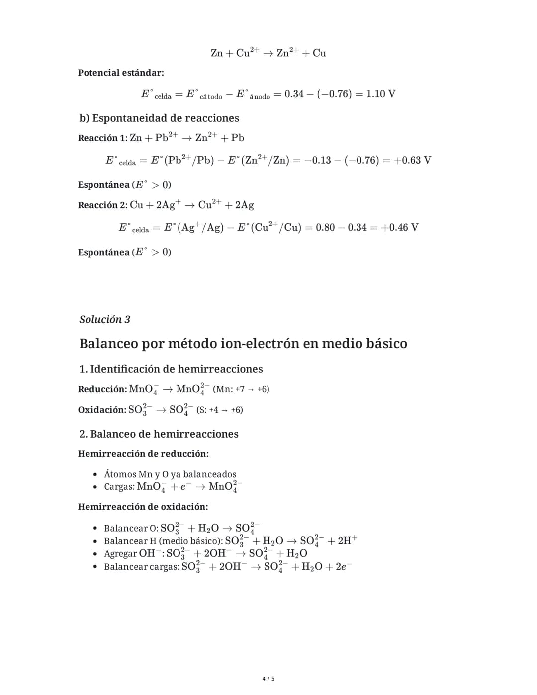 Reacciones Redox y Electroquímica
31 May 2025
Tarea 1
Balanceo de ecuaciones redox por el método del número de oxidación
Balancea las siguie