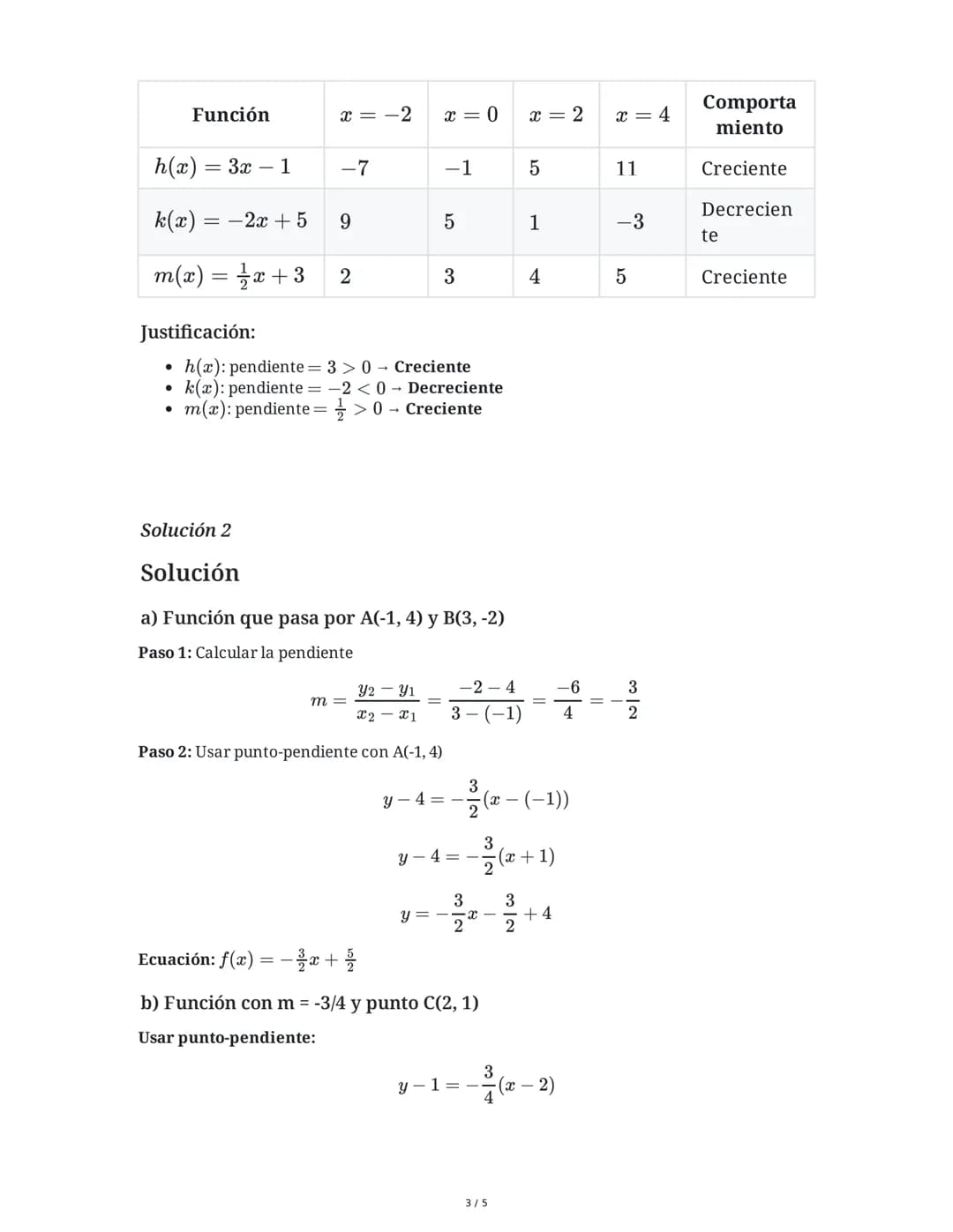 30 May 2025
Funciones Lineales: Análisis y Representación
Gráfica
Tarea 1
Completá la siguiente tabla para las funciones dadas. Calculá los 