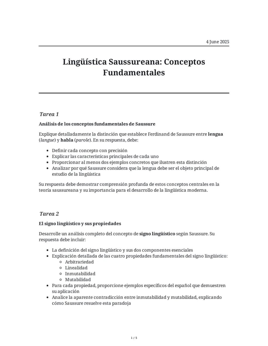 Lingüística Saussureana: Conceptos Fundamentales