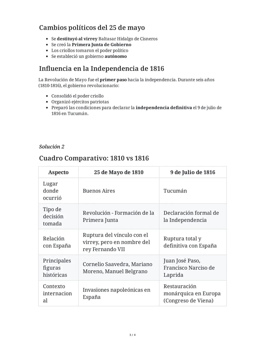 29 May 2025
Revolución de Mayo e Independencia
Argentina
Tarea 1
La Revolución de Mayo y sus consecuencias
Explicá con tus propias palabras 