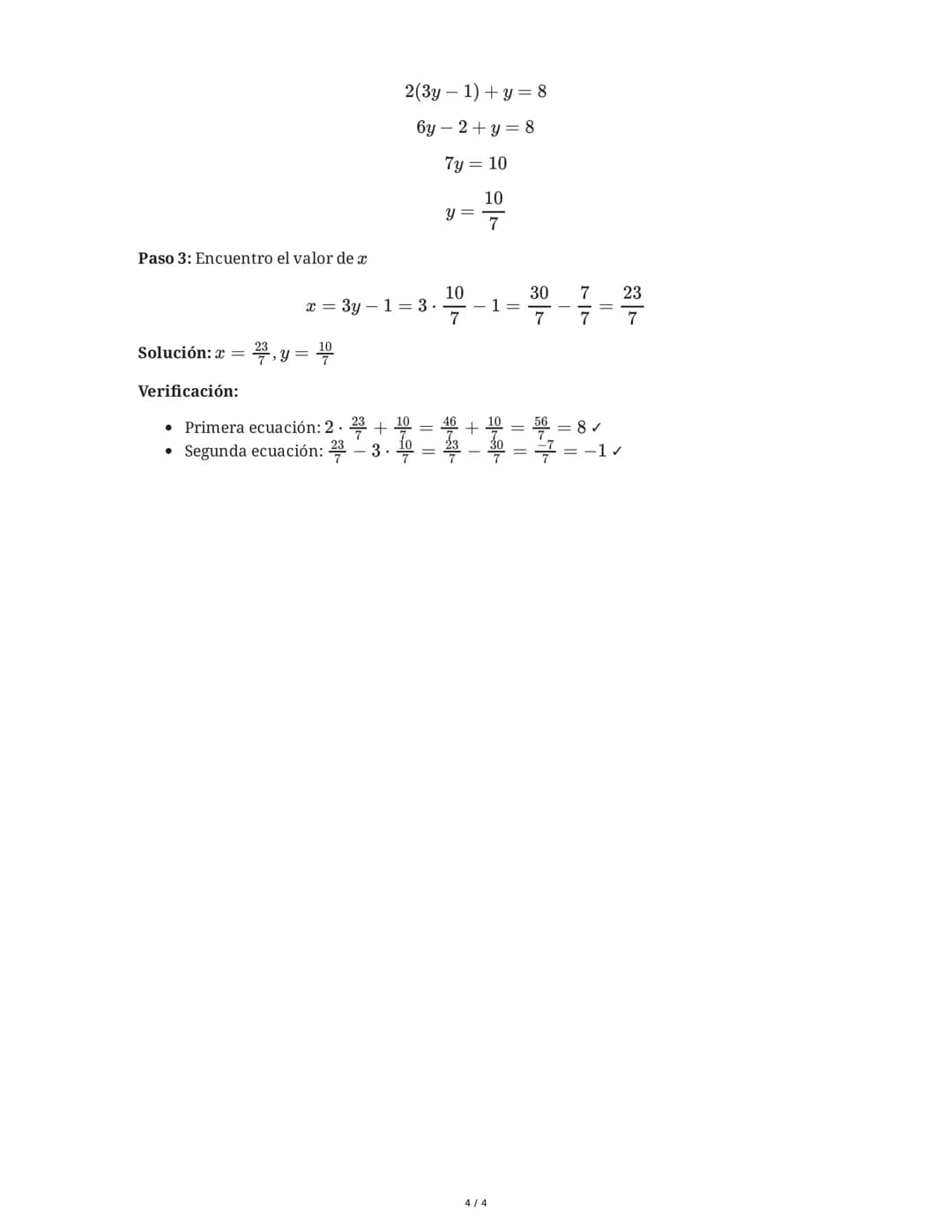 29 May 2025
Resolución de Ecuaciones Algebraicas
Tarea 1
Resuelve las siguientes ecuaciones lineales y verifica tu respuesta:
a) 3x + 7 = 22