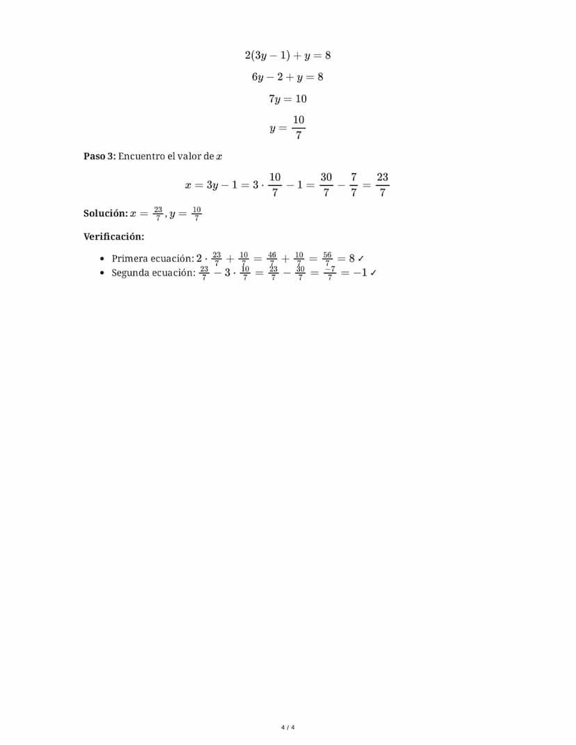 29 May 2025
Resolución de Ecuaciones Algebraicas
Tarea 1
Resuelve las siguientes ecuaciones lineales y verifica tu respuesta:
a) 3x + 7 = 22