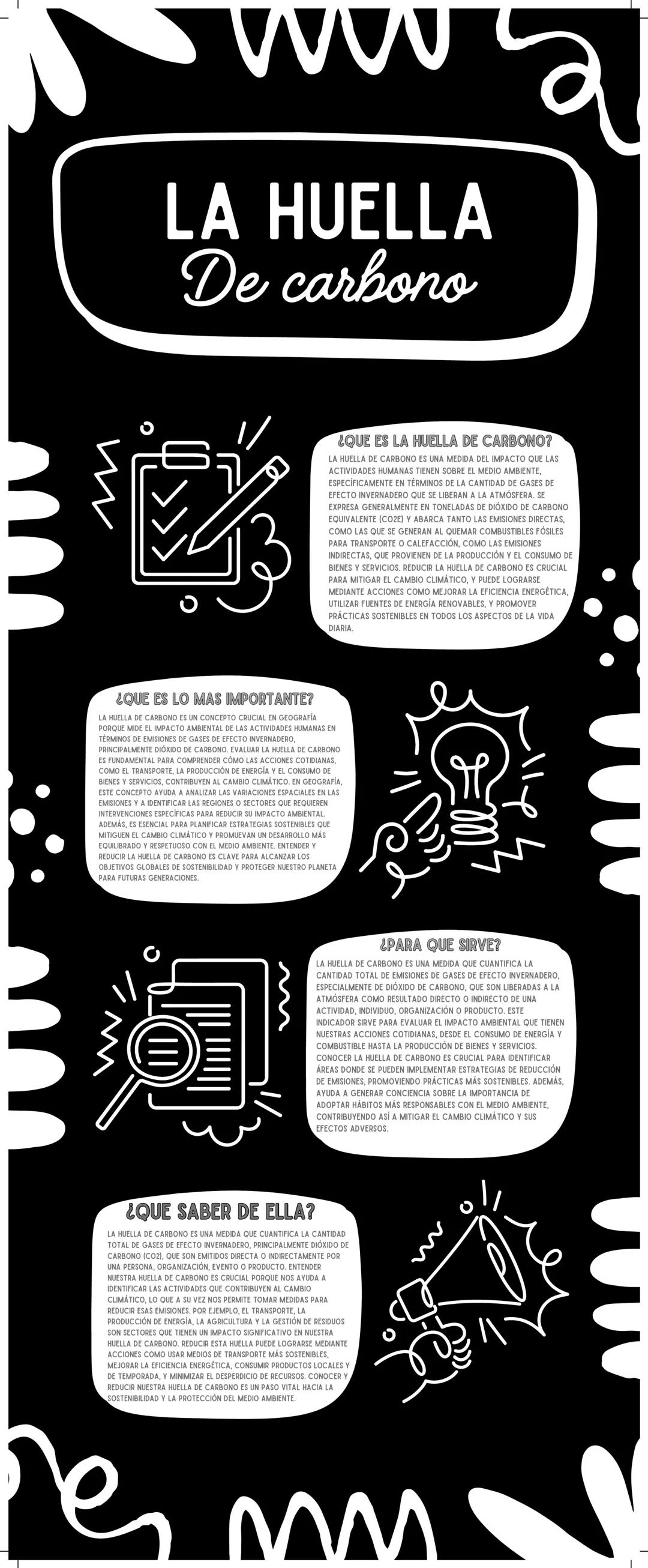 # LA HUELLA
De carbono
¿QUE ES LO MAS IMPORTANTE?
LA HUELLA DE CARBONO ES UN CONCERTO CRUCIAL EN GEOGRA
PORQUE MIDE EL IMPACTO AMBIENTAL DE
