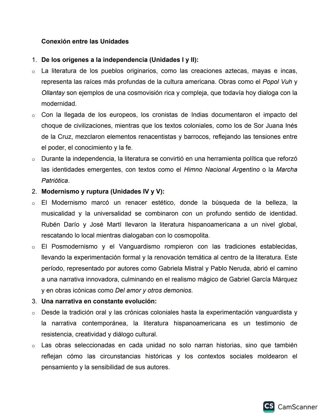 •
о
UNIDAD I: Literatura de los pueblos originarios
1. Marco histórico y problematización del concepto de Literatura
Hispanoamericana
Contex