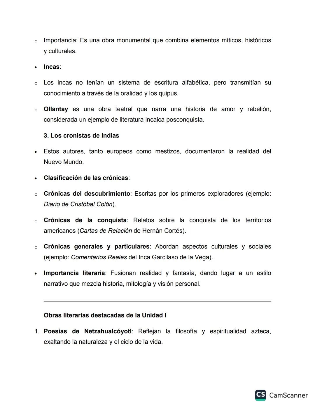 •
о
UNIDAD I: Literatura de los pueblos originarios
1. Marco histórico y problematización del concepto de Literatura
Hispanoamericana
Contex