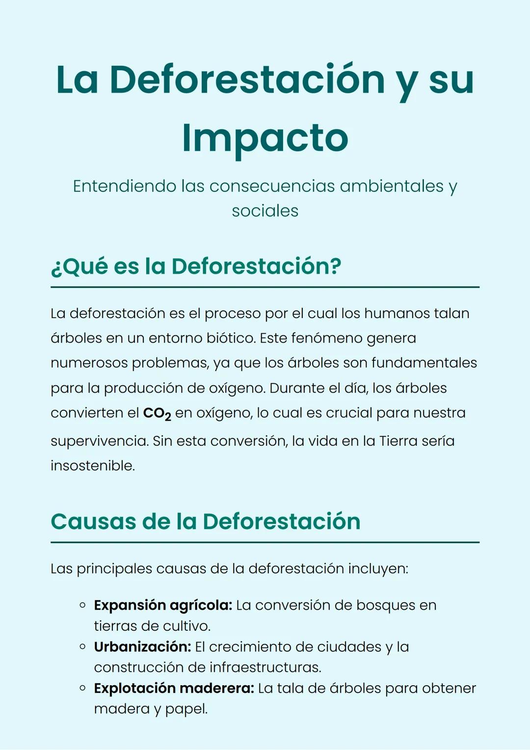 # La Deforestación y su
# Impacto
Entendiendo las consecuencias ambientales y
sociales
## ¿Qué es la Deforestación?
La deforestación es e