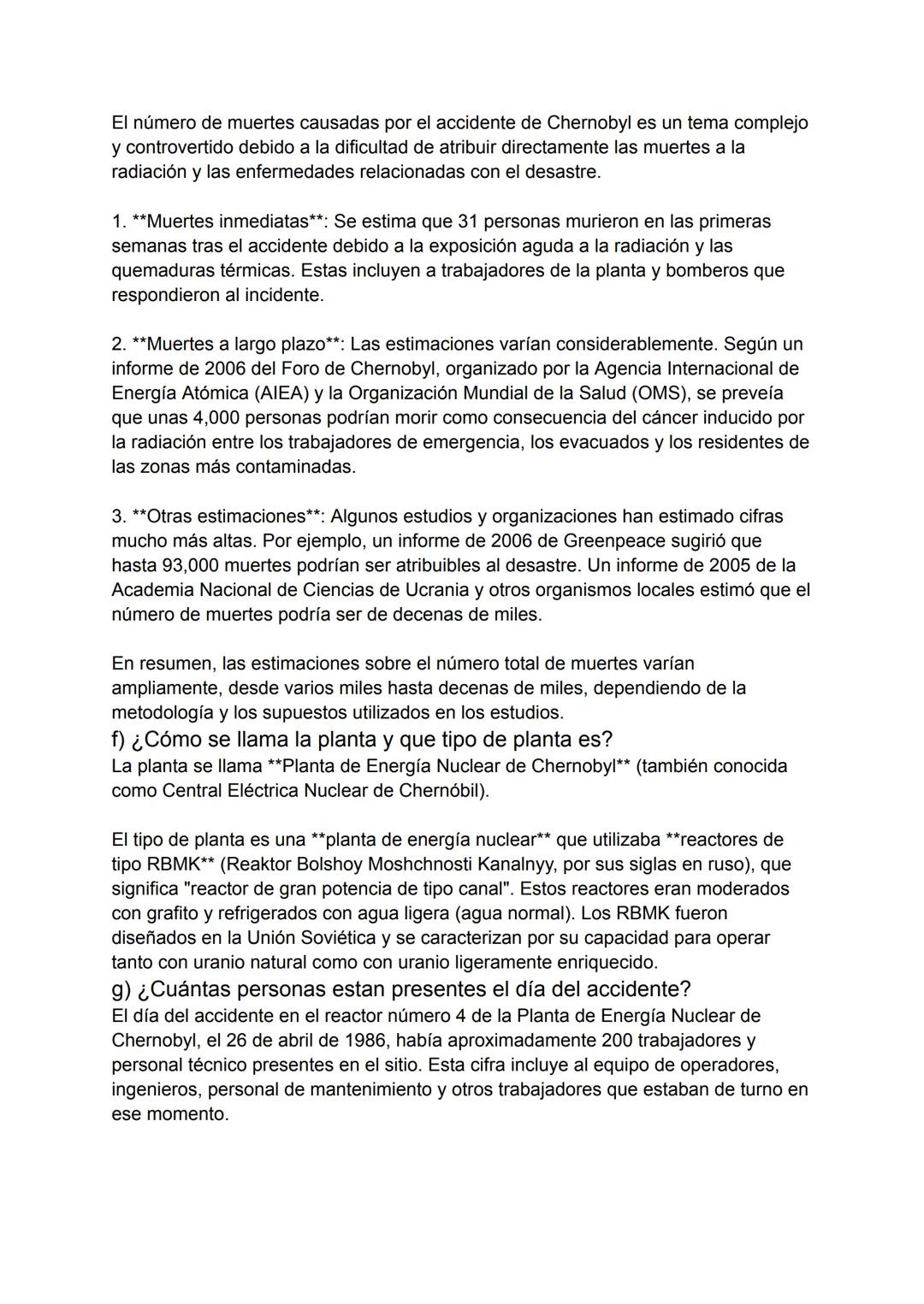 ¿Qué sucedió el 25 de abril de 1986 en el norte de Ucrania? Desarrolla.
El 25 de abril de 1986, en el norte de Ucrania, específicamente en