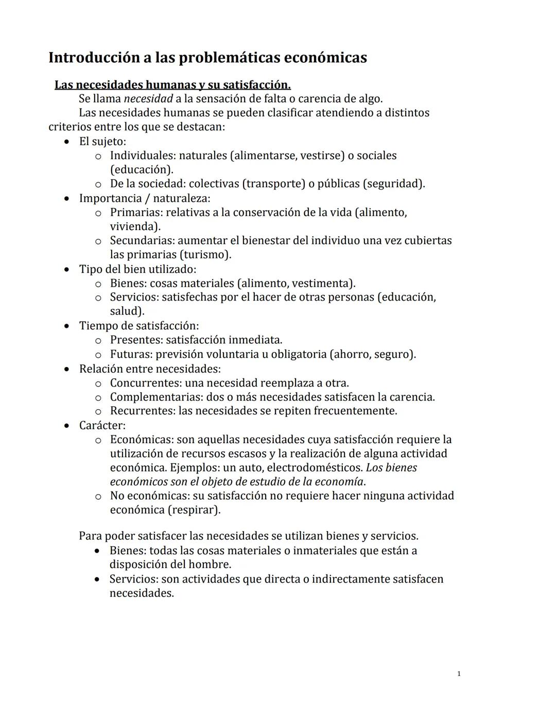 # ECONOMÍA Y
GESTIÓN DE LAS ORGANIZACIONES
Parte 1
Electrónica
2024 # Introducción a las problemáticas económicas
Las necesidades humana