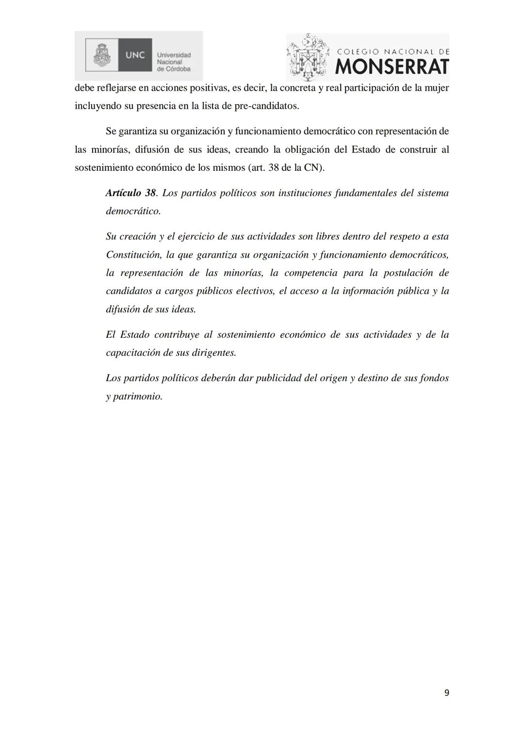 UNC Universidad
Nacional
de Córdoba
COLEGIO NACIONAL DE
MONSERRAT
TEMA 1
I. DEMOCRACIA: Concepto. Formas. Instituciones mixtas. Ciudadaní