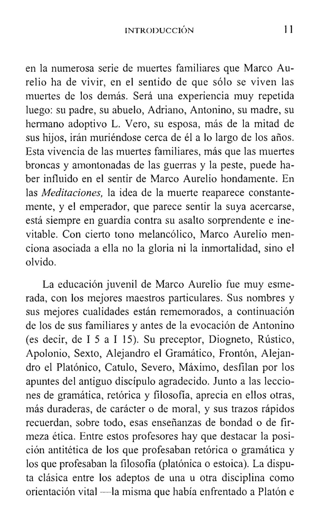 MARCO AURELIO
MEDITACIONES
BIBLIOTECA CLASICA GREDOS ## MEDITACIONES # BIBLIOTECA CLÁSICA GREDOS, 5 MARCO AURELIO
MEDITACIONES
INTRODUCC