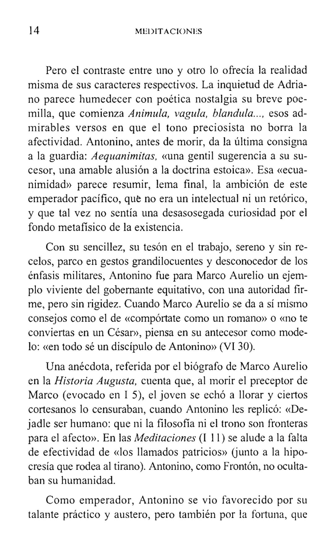 MARCO AURELIO
MEDITACIONES
BIBLIOTECA CLASICA GREDOS ## MEDITACIONES # BIBLIOTECA CLÁSICA GREDOS, 5 MARCO AURELIO
MEDITACIONES
INTRODUCC