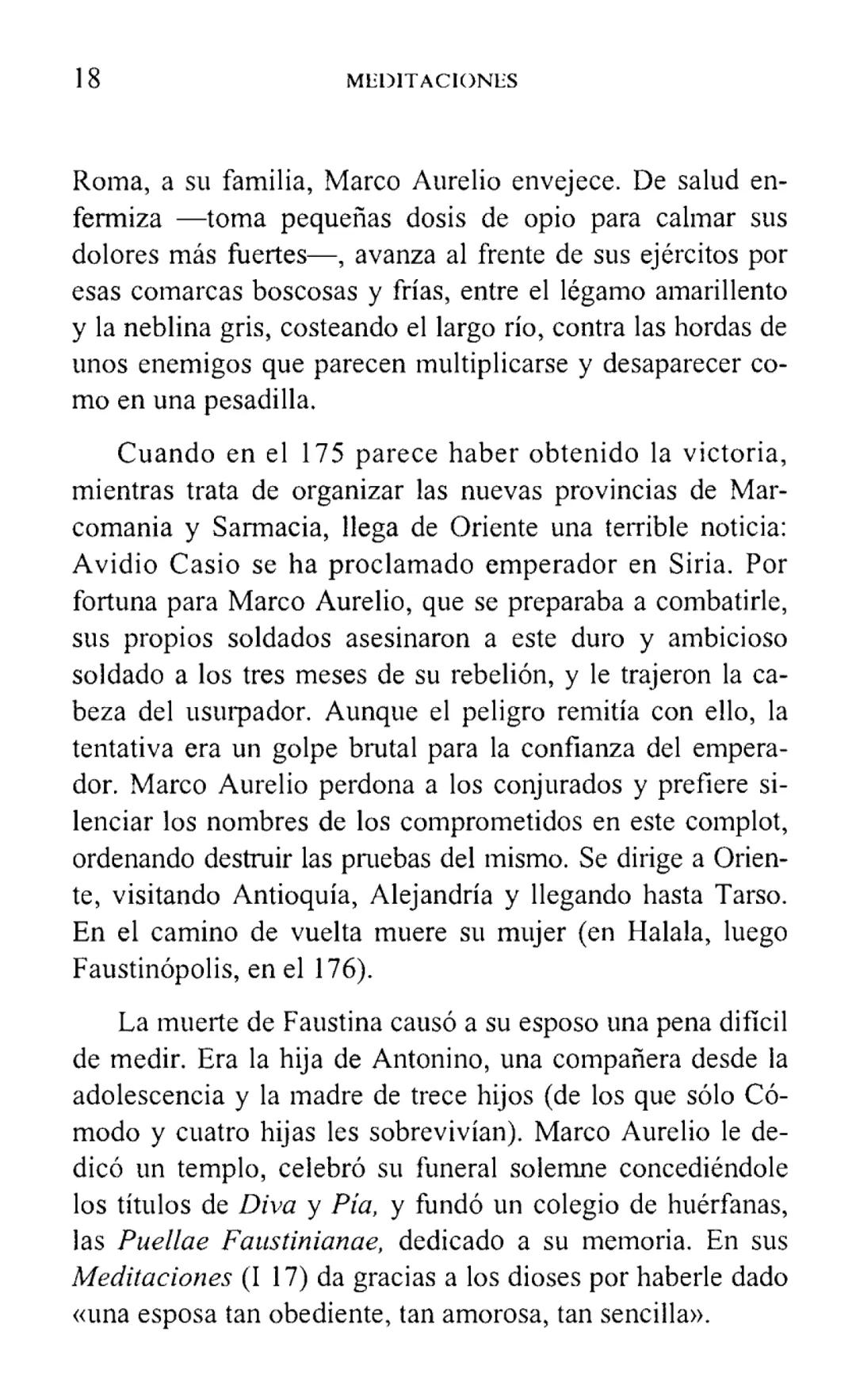 MARCO AURELIO
MEDITACIONES
BIBLIOTECA CLASICA GREDOS ## MEDITACIONES # BIBLIOTECA CLÁSICA GREDOS, 5 MARCO AURELIO
MEDITACIONES
INTRODUCC