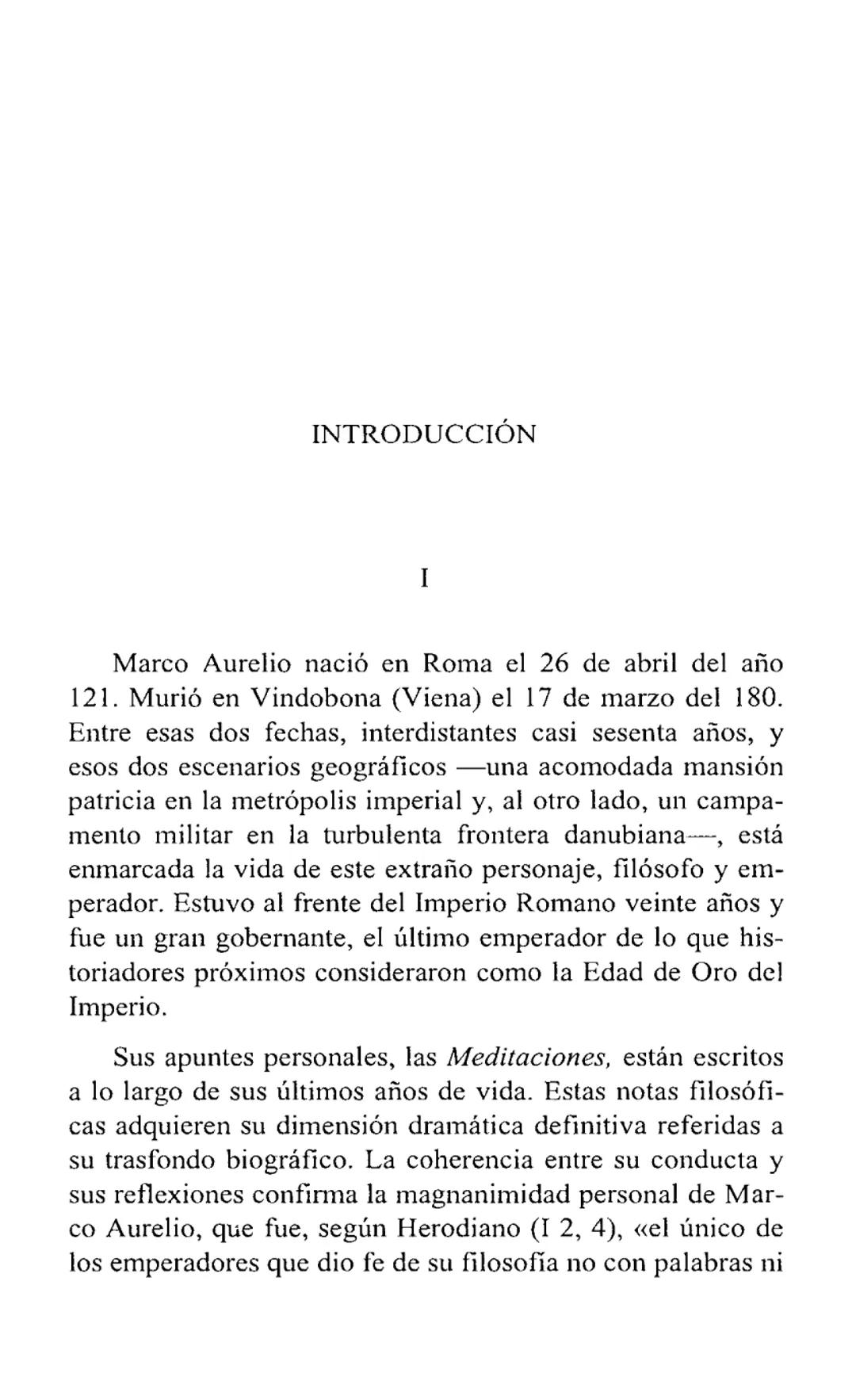 MARCO AURELIO
MEDITACIONES
BIBLIOTECA CLASICA GREDOS ## MEDITACIONES # BIBLIOTECA CLÁSICA GREDOS, 5 MARCO AURELIO
MEDITACIONES
INTRODUCC