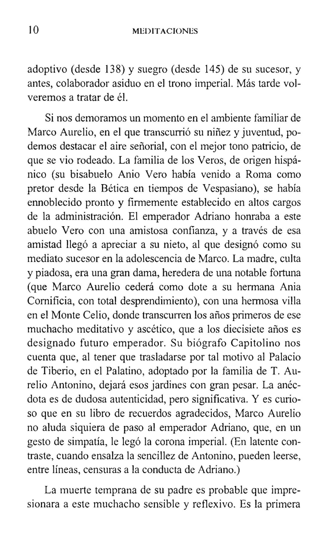 MARCO AURELIO
MEDITACIONES
BIBLIOTECA CLASICA GREDOS ## MEDITACIONES # BIBLIOTECA CLÁSICA GREDOS, 5 MARCO AURELIO
MEDITACIONES
INTRODUCC