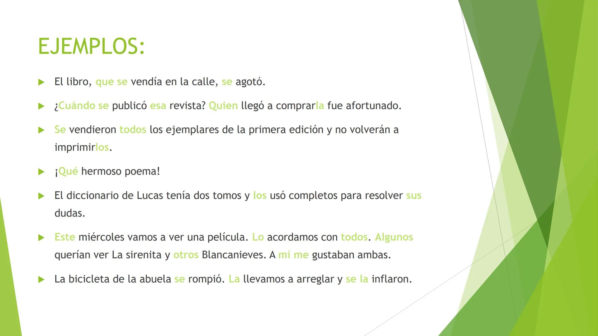 # PRONOMBRES Los pronombres son palabras cuyo
significado es ocasional y referencial.
Ocasional: ya que su contenido varía según la
situaci