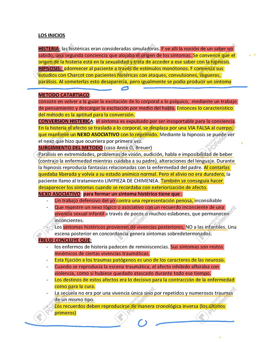 Conceptos de Freud - psicoanálisis
