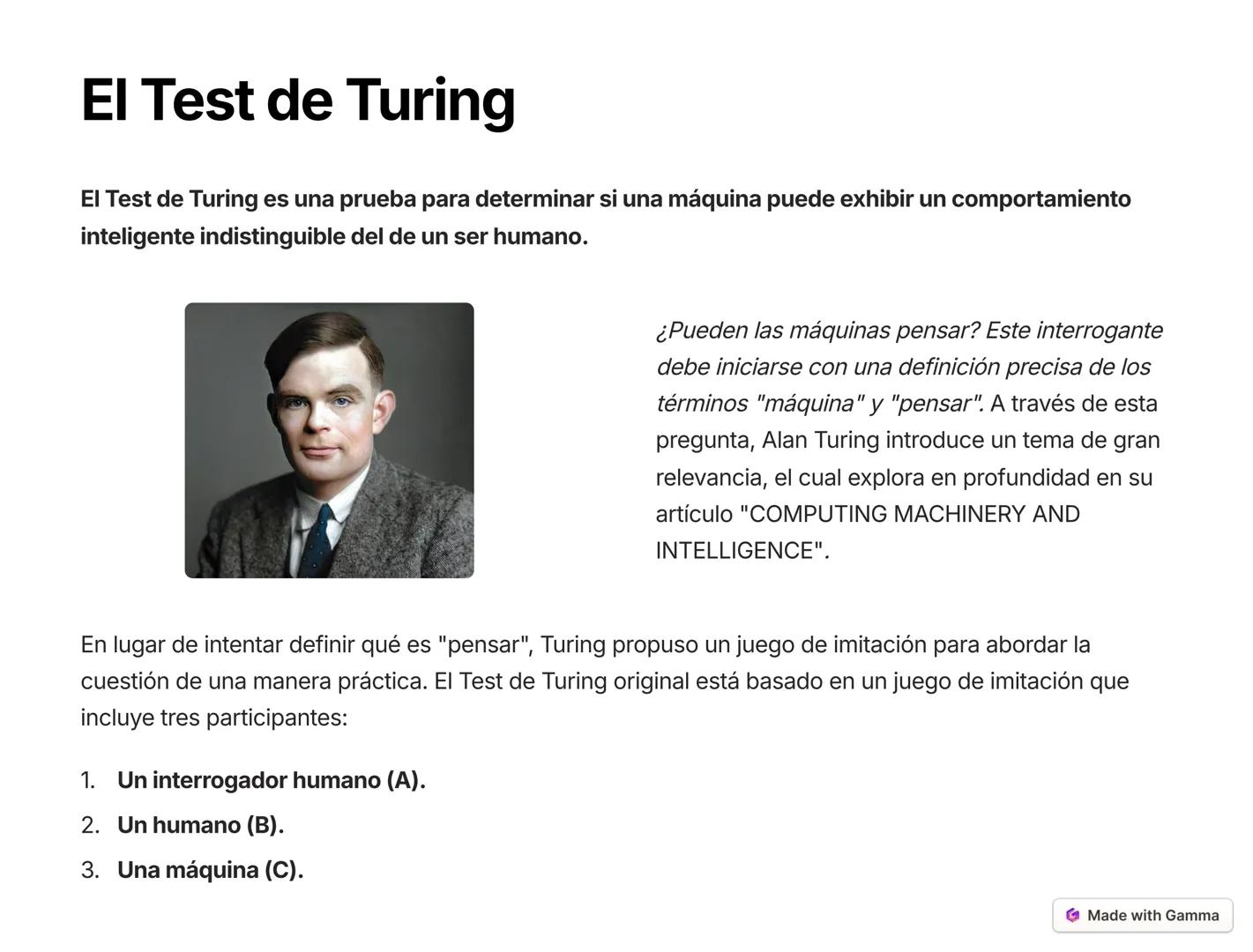 # Historia de la IA
Desde Turing a la Actualidad
"El éxito en la creación de IA sería el mayor evento en la historia humana. Desafortunada